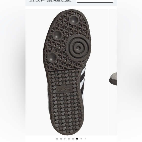 Adidas kids samba sneaker in white in size 13.5 - Picture 8 of 9